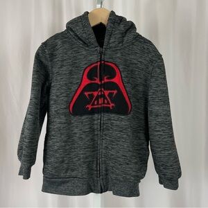Star Wars Size 7 Darth Vader Sherpa Lined Zip Hooded Jacket Warm Thick